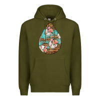 Army Green american football and western roses teardrop Premium Hoodie - BundleAndBundleShop