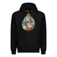 Black american football and western roses teardrop Premium Hoodie - BundleAndBundleShop