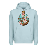 Blue Mist american football and western roses teardrop Premium Hoodie - BundleAndBundleShop