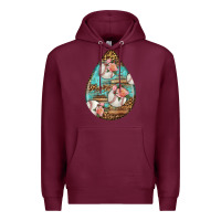Burgundy american football and western roses teardrop Premium Hoodie - BundleAndBundleShop