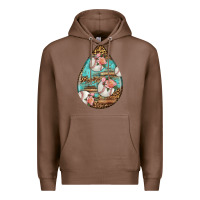 Chestnut american football and western roses teardrop Premium Hoodie - BundleAndBundleShop