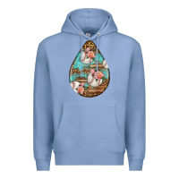 Colony Blue american football and western roses teardrop Premium Hoodie - BundleAndBundleShop