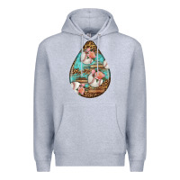 Heather Grey american football and western roses teardrop Premium Hoodie - BundleAndBundleShop