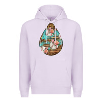 Lilac american football and western roses teardrop Premium Hoodie - BundleAndBundleShop