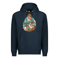 Navy american football and western roses teardrop Premium Hoodie - BundleAndBundleShop