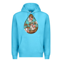 Ocean Blue american football and western roses teardrop Premium Hoodie - BundleAndBundleShop