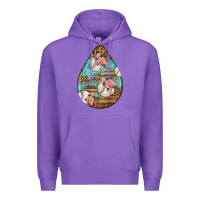 Purple american football and western roses teardrop Premium Hoodie - BundleAndBundleShop