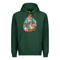 Sports Green american football and western roses teardrop Premium Hoodie - BundleAndBundleShop