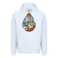 White american football and western roses teardrop Premium Hoodie - BundleAndBundleShop