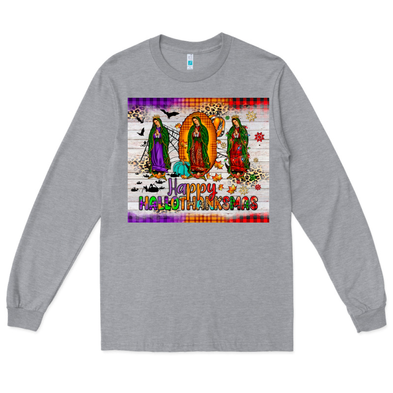 Our Lady Of Guadalupe Happy  Hallothanksmas Tumbler Long Sleeve Tee by JahusDesignShop | Teevron