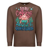Chestnut stay curious and axolotl questions Premium Sweatshirt - MaliasSmallBusiness