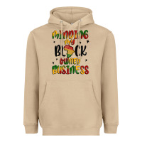 Mushroom minding my black owned business Heavyweight Hoodie - MaliasSmallBusiness