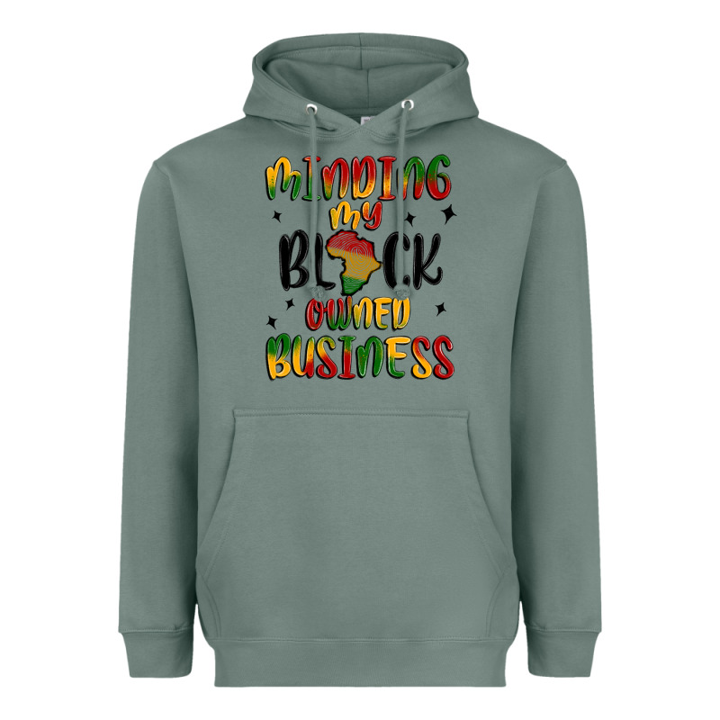 Minding My Black Owned Business Heavyweight Hoodie by MaliasSmallBusiness | Teevron