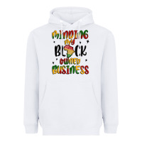 White minding my black owned business Heavyweight Hoodie - MaliasSmallBusiness