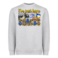 Heather Grey i'm just here for the snacks volleyball Heavyweight Sweatshirt - Zillion Design Studio