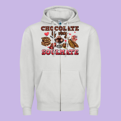 Chocolate Is My Soulmate Zipper Hoodie Designed By Adodesignshop