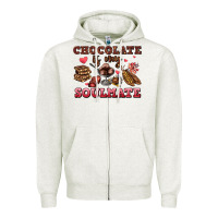 Oatmeal Heather chocolate is my soulmate Zipper Hoodie - AdoDesignShop