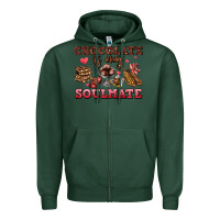 Sports Green chocolate is my soulmate Zipper Hoodie - AdoDesignShop