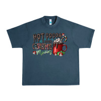 Midnight Navy hot cocoa and christmas movies Urban Heavy Tee - CowhideDigitalArt