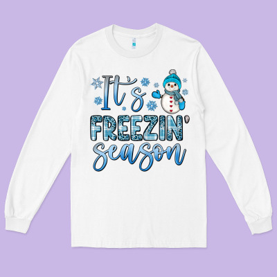 It S Freezin Season Long Sleeve Tee Designed By Jahusdesignshop