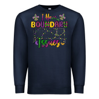 Navy i have boundary issues Premium Sweatshirt - MaliasSmallBusiness