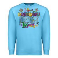Ocean Blue i have boundary issues Premium Sweatshirt - MaliasSmallBusiness