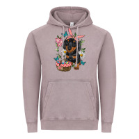 Vintage Zinc easter dachshund Vintage Hoodie - RanaPortraitStore