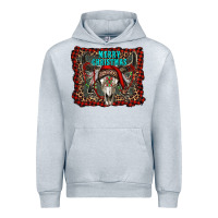 Heather Grey merry christmas bull skull Urban Hoodie - RanaPortraitStore