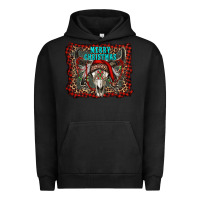 Pigment Black merry christmas bull skull Urban Hoodie - RanaPortraitStore