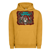 Merry Christmas Bull Skull Urban Hoodie | Teevron