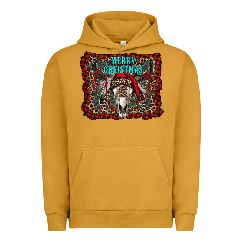 Merry Christmas Bull Skull Urban Hoodie by RanaPortraitStore | Teevron