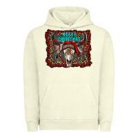 Pigment Pistachio merry christmas bull skull Urban Hoodie - RanaPortraitStore