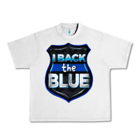 Lunar Rock I back the blue 4th of July Urban Heavy Tee - CowGirlArtShop