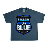 Midnight Navy I back the blue 4th of July Urban Heavy Tee - CowGirlArtShop