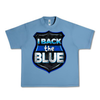 Pebble Blue I back the blue 4th of July Urban Heavy Tee - CowGirlArtShop