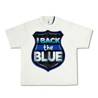 Pistachio I back the blue 4th of July Urban Heavy Tee - CowGirlArtShop