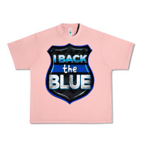 Salmon I back the blue 4th of July Urban Heavy Tee - CowGirlArtShop