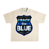 Sandshell I back the blue 4th of July Urban Heavy Tee - CowGirlArtShop