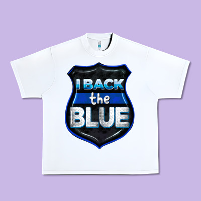 I Back The Blue 4th Of July Urban Heavy Tee Designed By Cowgirlartshop