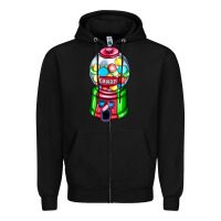 Black candy machine Zipper Hoodie - AdoDesignShop