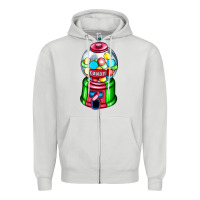 Dove Grey candy machine Zipper Hoodie - AdoDesignShop
