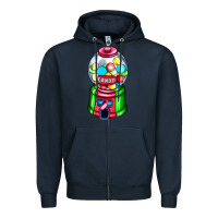 Navy candy machine Zipper Hoodie - AdoDesignShop