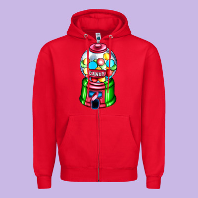 Candy Machine Zipper Hoodie Designed By Adodesignshop