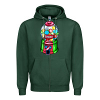 Sports Green candy machine Zipper Hoodie - AdoDesignShop