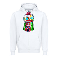 White candy machine Zipper Hoodie - AdoDesignShop