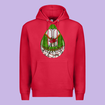 Baseball And Western Roses Teardrop  2 Premium Hoodie Designed By Bundleandbundleshop