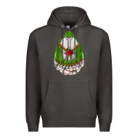 Smoke baseball and western roses teardrop  2 Premium Hoodie - BundleAndBundleShop