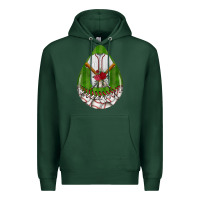 Sports Green baseball and western roses teardrop  2 Premium Hoodie - BundleAndBundleShop