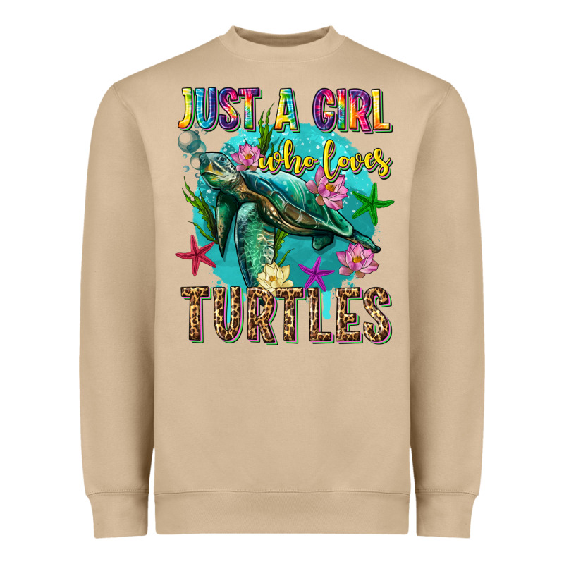 Just A Girl Who Loves Turtles Heavyweight Sweatshirt by texasbilliewilder | Teevron