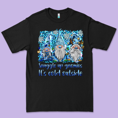 Snuggle Up Gnomies It's Coll Outside Premium Tee Designed By Barkaloodesign
